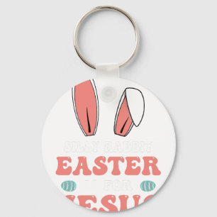 dummer Hase Ostern ist für Jesus, Retro, Vintage Schlüsselanhänger