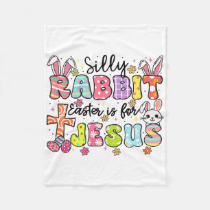 Dummer Hase Ostern ist für Jesus Süßer Hase Christ Fleecedecke