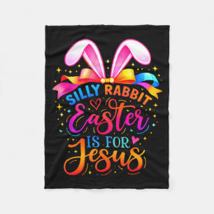 Dummer Hase Ostern ist für Jesus süßer Hase Fleecedecke