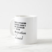 Dummer Interpretiver Tanz Lustiger Becher Kaffeetasse (Vorderseite Links)