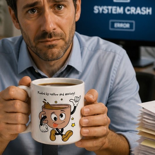 Dummer Kaffee- und Angst-Tasse Kaffeetasse