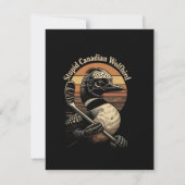 Dummer kanadischer Wolf Vogel Ankündigung (Rückseite)