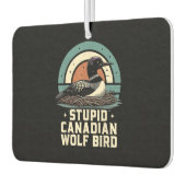Dummer kanadischer Wolf Vogel  Autolufterfrischer (Links)
