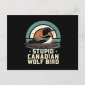 Dummer kanadischer Wolf Vogel  Begleitkarte (Vorderseite)