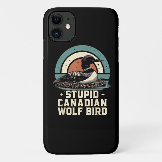 Dummer kanadischer Wolf Vogel Case-Mate iPhone Hülle (Rückseite)