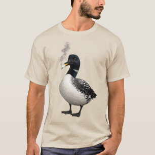 dummer kanadischer Wolf Vogel Eistaucher Smoking M T-Shirt