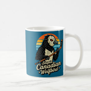 Dummer kanadischer Wolf Vogel erhitzter Loony Hock Kaffeetasse