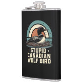 Dummer kanadischer Wolf Vogel  Flachmann (Links)