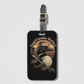 Dummer kanadischer Wolf Vogel Gepäckanhänger (Vorderseite Vertikal)