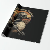Dummer kanadischer Wolf Vogel Geschenkpapier (Ungerollt)