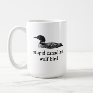 Dummer kanadischer Wolf-Vogel-Hockey-Romanze für H Kaffeetasse