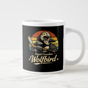 Dummer kanadischer Wolf Vogel  Jumbo-Tasse
