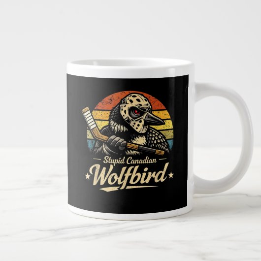 Dummer kanadischer Wolf Vogel  Jumbo-Tasse (Rechts)