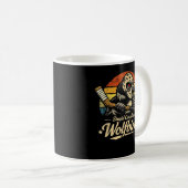 Dummer kanadischer Wolf Vogel Kaffeetasse (VorderseiteRechts)