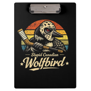 Dummer kanadischer Wolf Vogel Klemmbrett