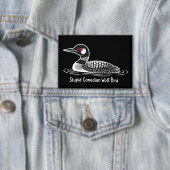 Dummer kanadischer Wolf Vogel Lustiger Kanada-Gesc Button (Insitu)