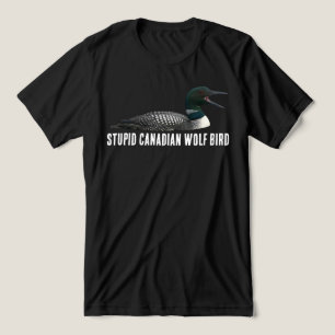 Dummer kanadischer Wolf Vogel Lustiger Kanada-Gesc Tri-Blend Shirt