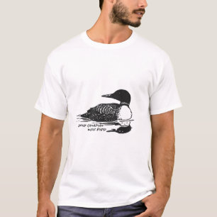 Dummer Kanadischer Wolf Vogel Lustiger Liebhaber L T-Shirt