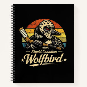 Dummer kanadischer Wolf Vogel  Notizblock