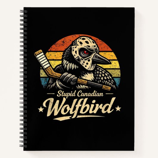 Dummer kanadischer Wolf Vogel  Notizblock (Vorderseite)