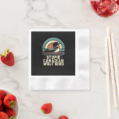 Dummer kanadischer Wolf Vogel Serviette (Beispiel)