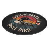 Dummer kanadischer Wolf-Vogel-Taucher-Humor Schneidebrett (Ecke)