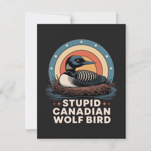 Dummer kanadischer Wolfsvogel Ankündigung (Vorderseite)
