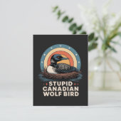 Dummer kanadischer Wolfsvogel Ankündigung (Stehend Vorderseite)