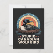 Dummer kanadischer Wolfsvogel Ankündigung (Rückseite)
