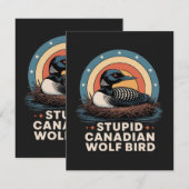 Dummer kanadischer Wolfsvogel Ankündigung (Vorne/Hinten)