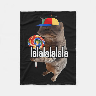 Dummer Kater Mit Lutscher-Meme  Fleecedecke