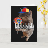 Dummer Kater Mit Lutscher Meme Karte (Gelbe Blume)