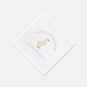 Dummer kleiner Gänse-Baby-Shower Serviette (Ecke)