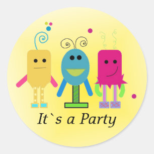 Dummer Monsterparty Runder Aufkleber