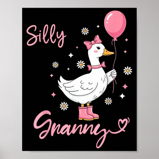 Dummer Oma Süße Gans Großmutter Familie Poster (Vorne)