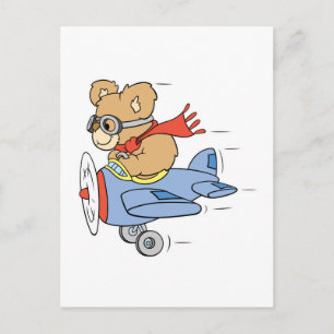 Dummer Pilot Bär Postkarte