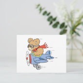 Dummer Pilot Bär Postkarte (Stehend Vorderseite)