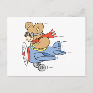 Dummer Pilot Bär Postkarte