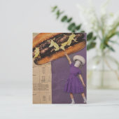 Dummer Pilz-Cheeseburger-Mensch Postkarte (Stehend Vorderseite)