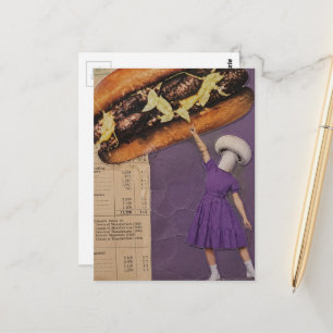 Dummer Pilz-Cheeseburger-Mensch Postkarte