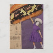 Dummer Pilz-Cheeseburger-Mensch Postkarte (Vorderseite)