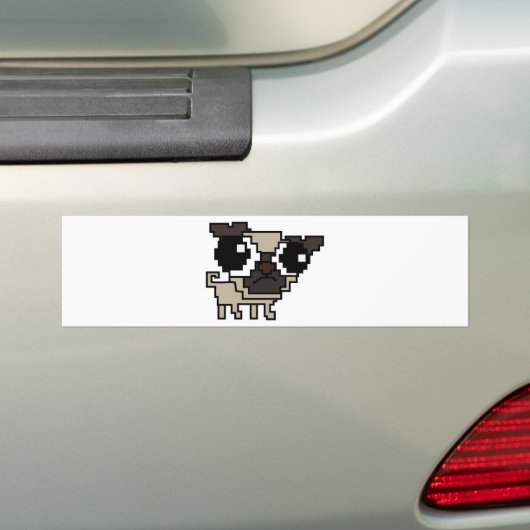 dummer Pixel-Mops Autoaufkleber (Auf Auto)