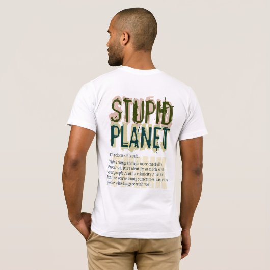 Dummer Planeten-T - Shirt (Schwarz voll)