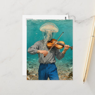 Dummer Quallen-Musikmacher Postkarte