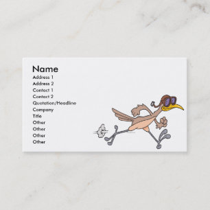dummer Roadrunner-Vogel-Cartoon Visitenkarte