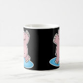 dummer rosa tanzender Flusspferd Kaffeetasse (Mittel)
