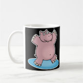 dummer rosa tanzender Flusspferd Kaffeetasse (Links)