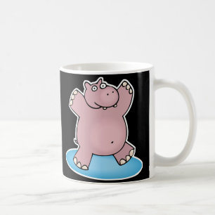 dummer rosa tanzender Flusspferd Kaffeetasse