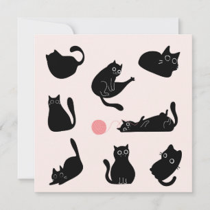 Dummer schwarzer Katzen Geburtstag Karte