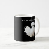 Dummer Silkie-Hahn Kaffeetasse (VorderseiteRechts)